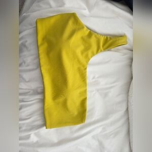 One-Shoulder Yellow Sport Bra